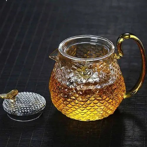 Belle Théière en Verre avec Filtre intégré