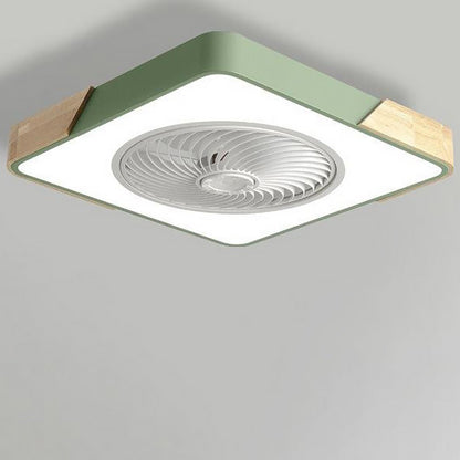 Ventilateur de Plafond LED Intégré Rond et Carré avec Télécommande - Silencieux et Économique