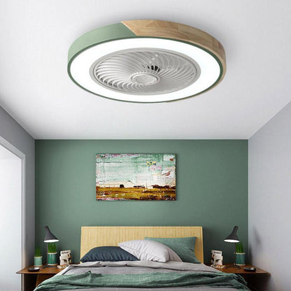Ventilateur de Plafond LED Intégré Rond et Carré avec Télécommande - Silencieux et Économique