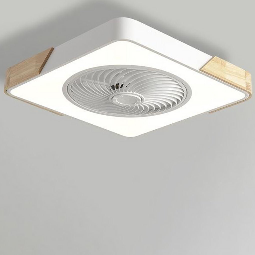 Ventilateur de Plafond LED Intégré Rond et Carré avec Télécommande - Silencieux et Économique