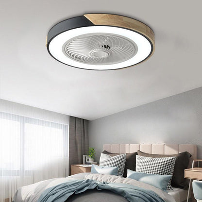 Ventilateur de Plafond LED Intégré Rond et Carré avec Télécommande - Silencieux et Économique