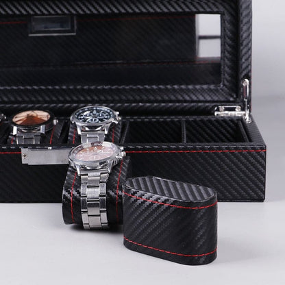 Boite à montres homme en fibre de carbone – 5 à 12 emplacements