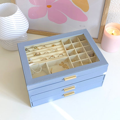 Boîte à bijoux de luxe à 3 niveaux