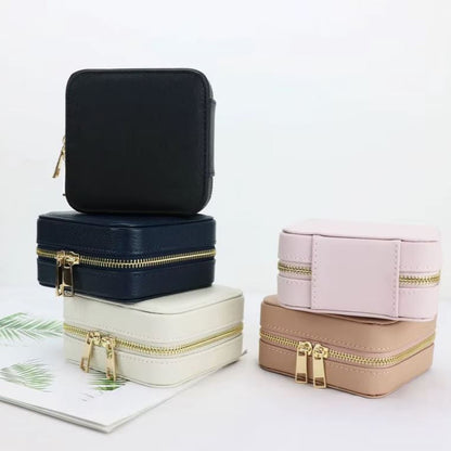 Boite à bijoux de voyage en cuir