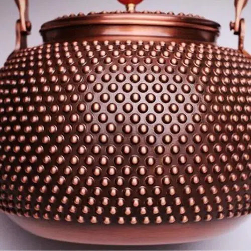 Bouilloire en cuivre émaillé