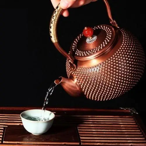 Bouilloire en cuivre émaillé