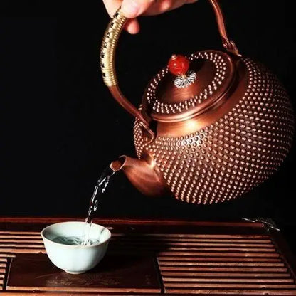 Bouilloire en cuivre émaillé