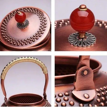 Bouilloire en cuivre émaillé