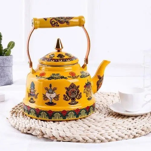 Bouilloire vintage Symboles bouddhistes