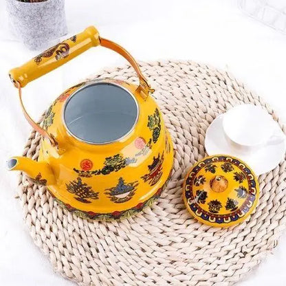 Bouilloire vintage Symboles bouddhistes