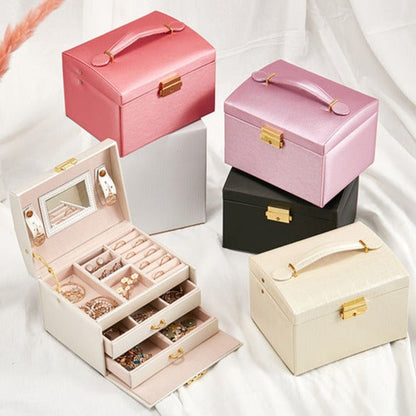 Coffret rangement bijoux à compartiments