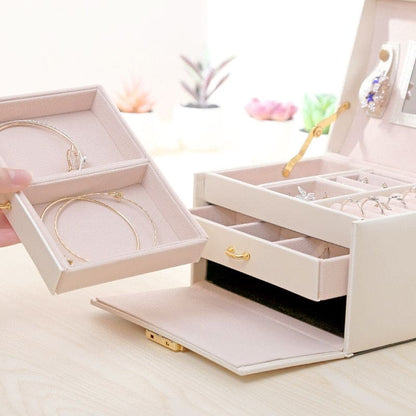 Coffret rangement bijoux à compartiments