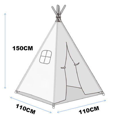 Tipi Lit Enfant Jaune et Blanc