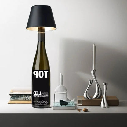 Tête de Lampe de Table Bouteille de Vin – Élégance Pratique et Rechargeable