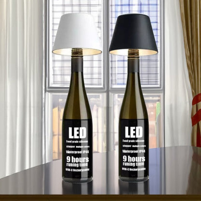 Tête de Lampe de Table Bouteille de Vin – Élégance Pratique et Rechargeable