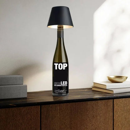 Tête de Lampe de Table Bouteille de Vin – Élégance Pratique et Rechargeable