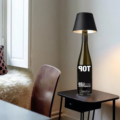 Tête de Lampe de Table Bouteille de Vin – Élégance Pratique et Rechargeable