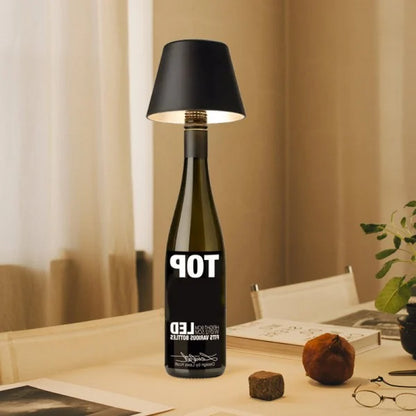 Tête de Lampe de Table Bouteille de Vin – Élégance Pratique et Rechargeable