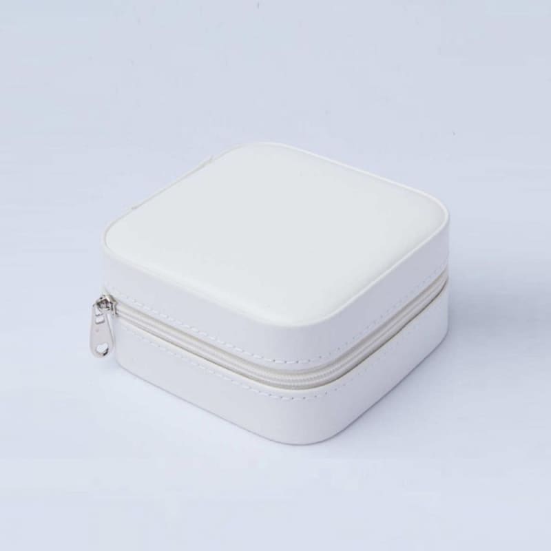 Étui de voyage à bijoux carré en cuir