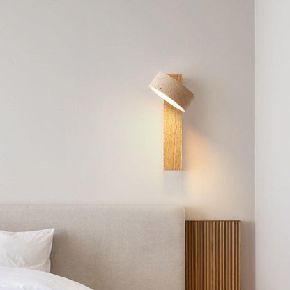 Applique Murale Wabi Sabi – Éclairage Minimaliste en Pierre et Bois