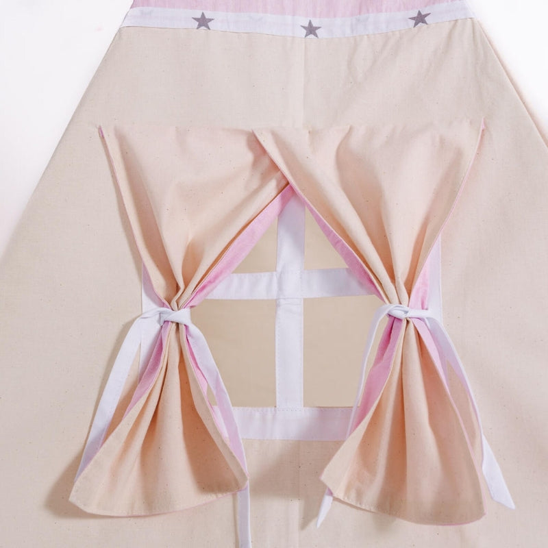 Tipi Fille Rose avec Tapis et Coussin