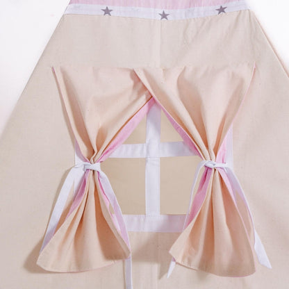 Tipi Fille Rose avec Tapis et Coussin