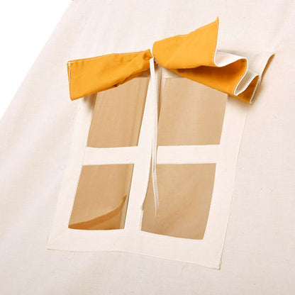 Tipi Lit Enfant Jaune et Blanc