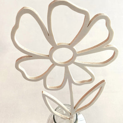 Fleur à bijoux en bois