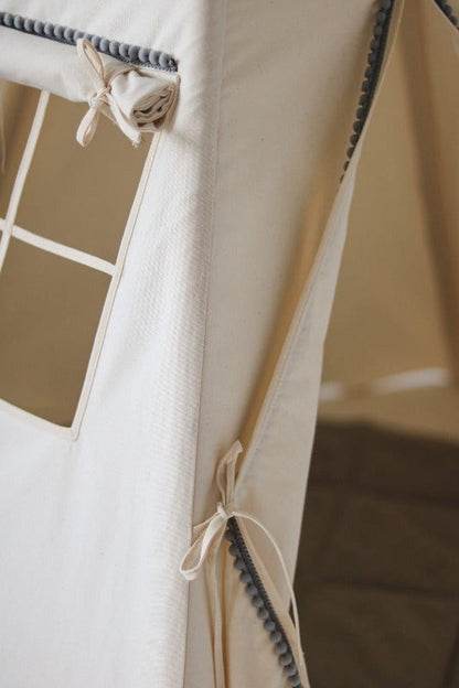 Tipi Enfant « Pompons Gris »