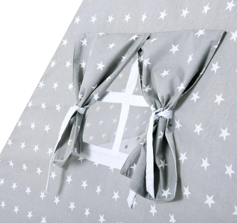 Tipi Gris avec Étoiles