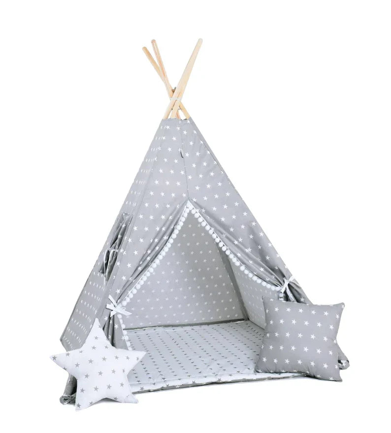 tipi-gris-avec-des-etoiles-blanches