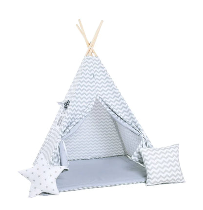 tipi-pour-enfants-avec-rayures-blanches-et-grises