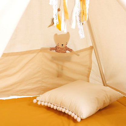Tipi Lit Enfant Jaune et Blanc