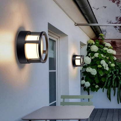 applique murale extérieur jardin noir blanc