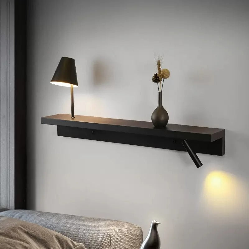 Applique murale etagere noir design
