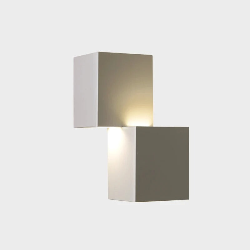 applique murale cube blanc