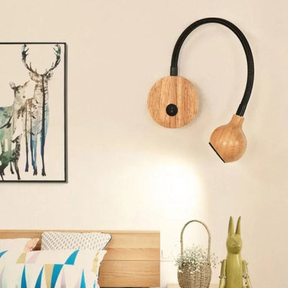 applique murale chambre liseuse bois noire