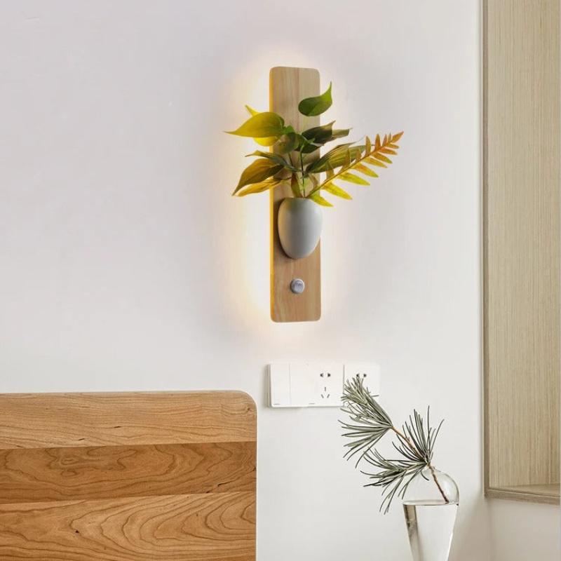 applique murale en bois naturel chambre design