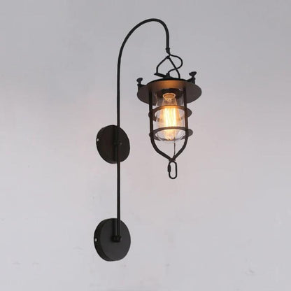 applique murale tulipe ancienne design noir