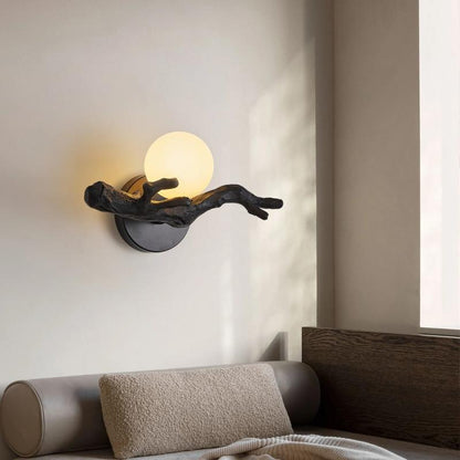 applique murale led bois