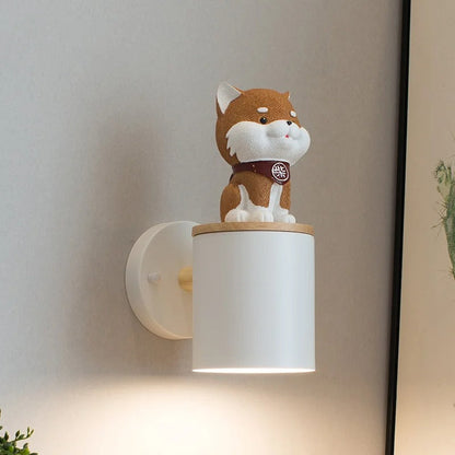 applique murale chat brun design