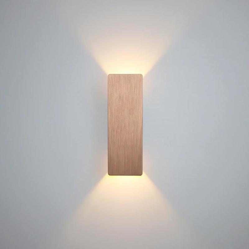 applique murale moderne couloir brun brossé