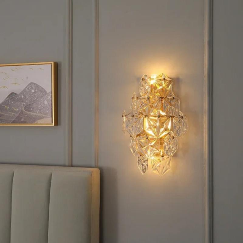 applique murale design en verre pour chambre parentale