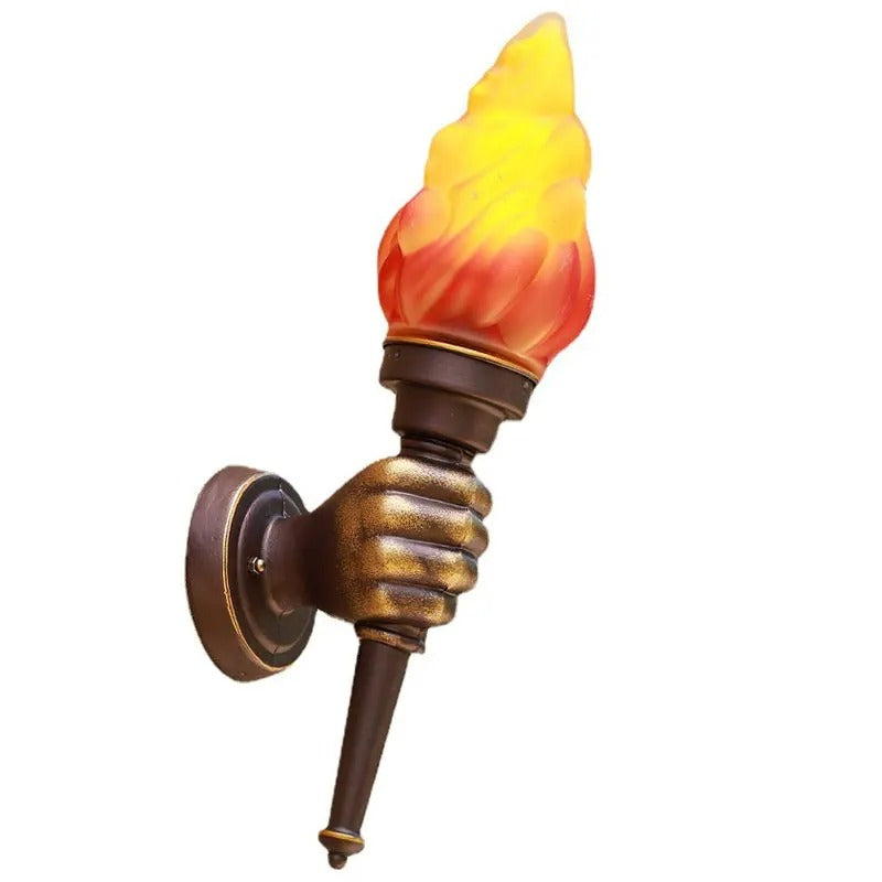 applique murale torche design noir