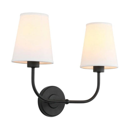 applique murale double eclairage noir design