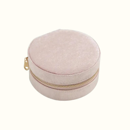 Petite trousse à bijoux ronde en velours