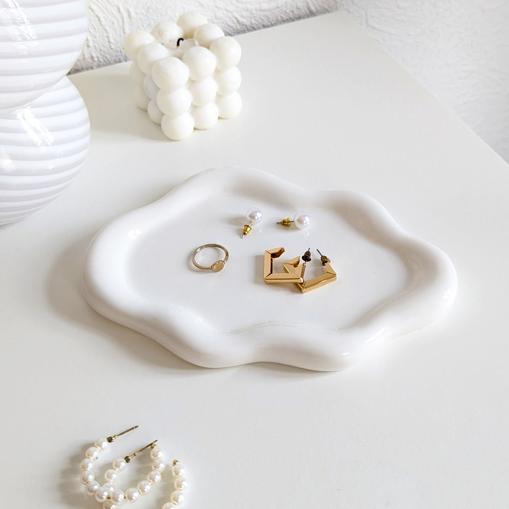 Plateau bijoux en forme de nuage