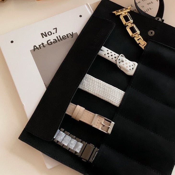 Pochette de voyage pour montres en cuir – 5 emplacements