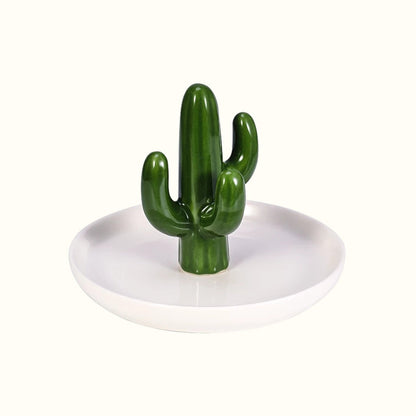 Porte bague cactus en céramique