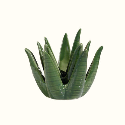 Porte-bagues aloe vera en céramique